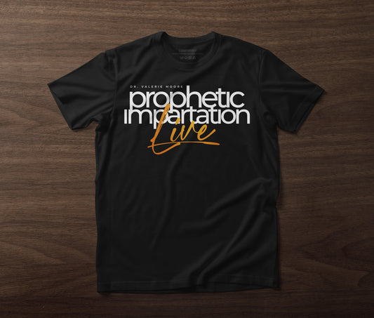 Prophetic Impartation LIVE Logo T-shirt BLACK