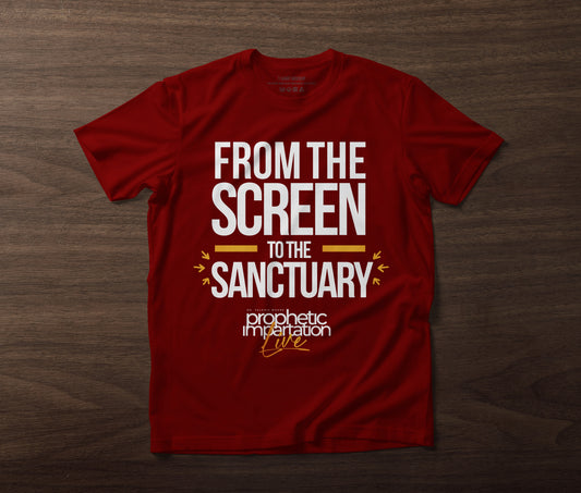 PI Live T-Shirt Screen to the Sanctuary RED