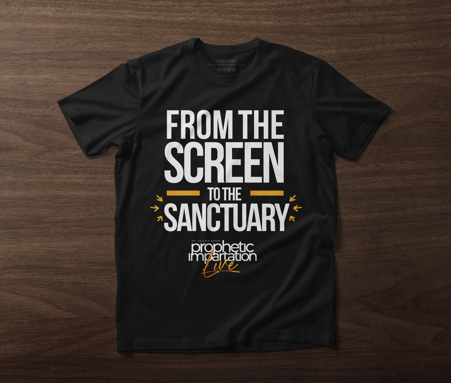 PI Live T-shirt: From the Screen to the Sanctuary BLACK