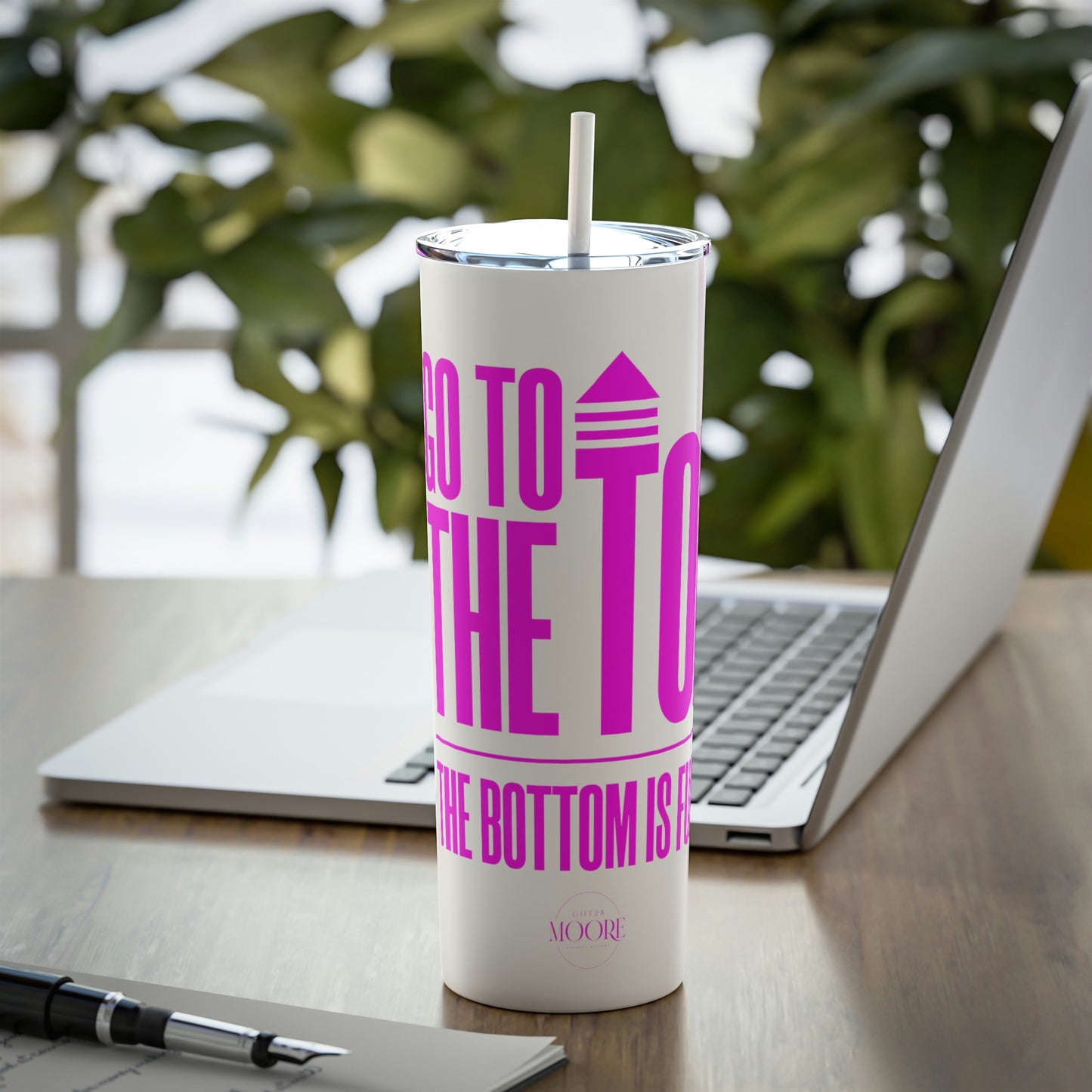 Signature Skinny Steel Tumbler with Straw, 20oz
