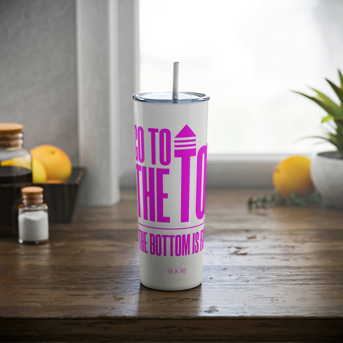 Signature Skinny Steel Tumbler with Straw, 20oz