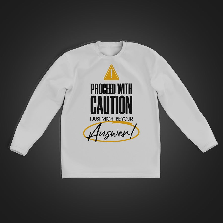 I AM THE ANSWER Sweatshirt white