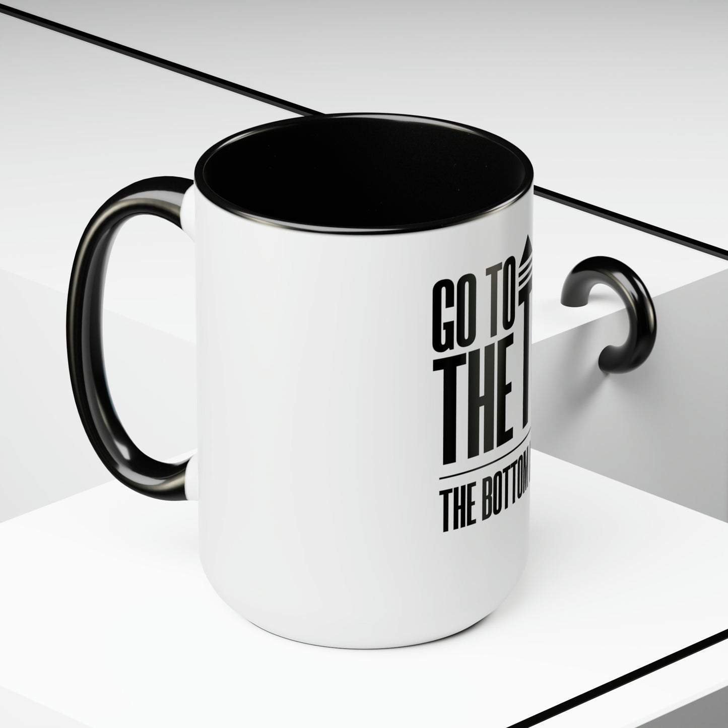 Two-Tone Coffee Mugs, 15oz